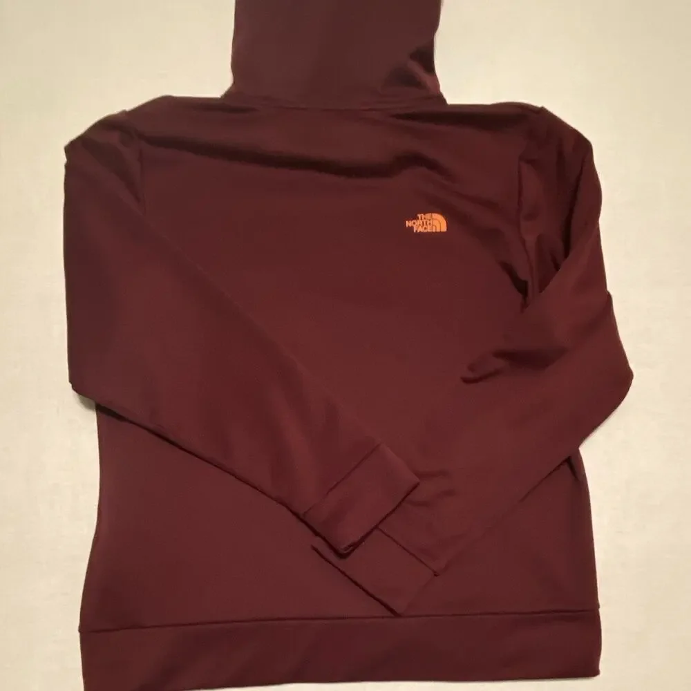 The North Face Men's Burgundy Pullover Hoodie L/G Polyester Pockets Logo